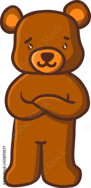 Obraz Cute brown teddy bear Illustration for design element