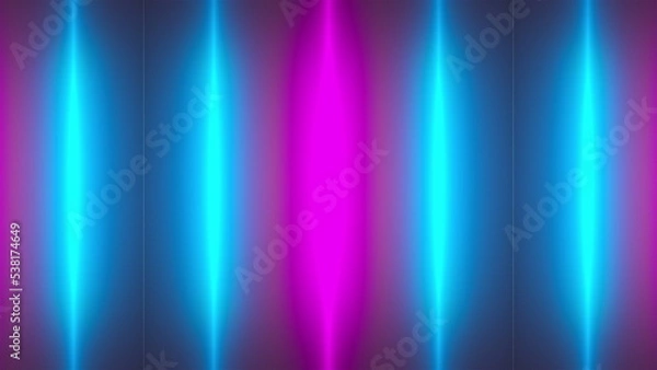 Obraz Vertical neon lines. Computer generated 3d render