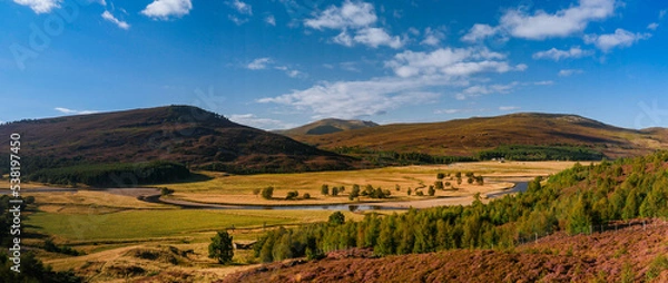 Obraz Panorama of Glen Shee in Perthshire, Scotland