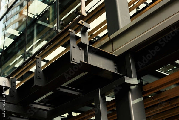 Obraz Designed building structure constructed of exposed steel