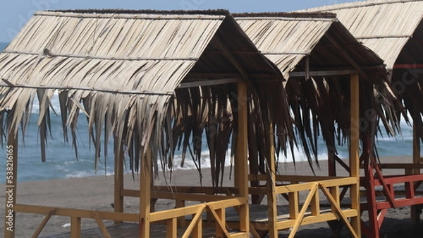 Obraz hut on the beach
