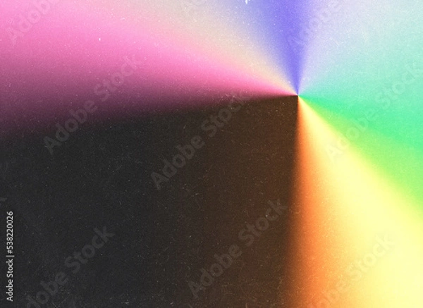 Obraz Trippy vintage retro psychodelic background template for social media posts, hippies, 60s, 70s wallpaper design in rainbow colors
