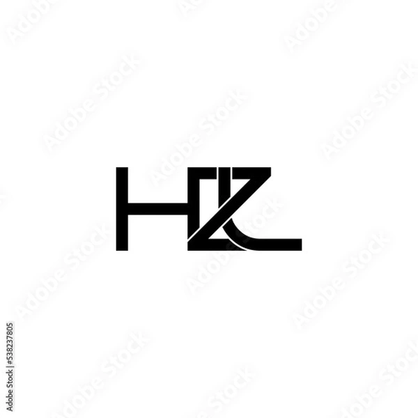 Fototapeta hzl lettering initial monogram logo design