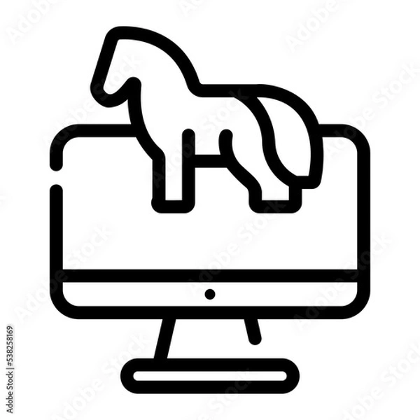 Obraz trojan line icon