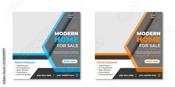 Obraz Modern Home Social Media Post Design Template