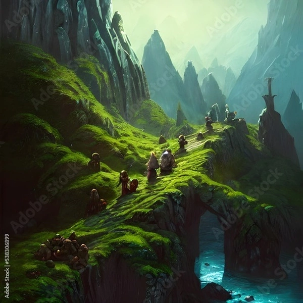 Fototapeta DandD Tolkien LOR colorfull fantasy 