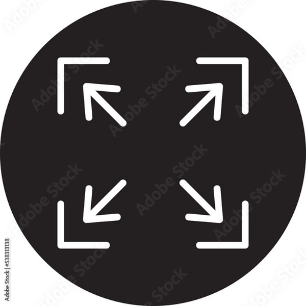 Obraz full screen glyph icon