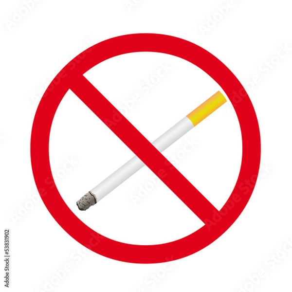 Obraz Cigarette stop sign