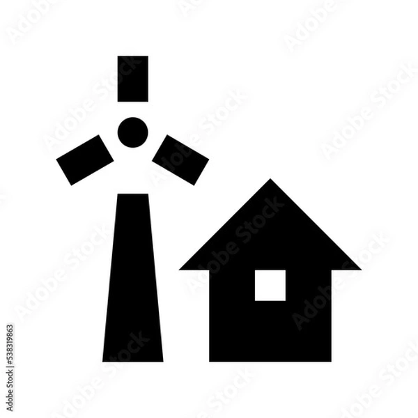 Obraz Windmill Vector Icon