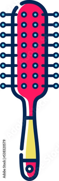 Obraz barber salon flat lineal icon