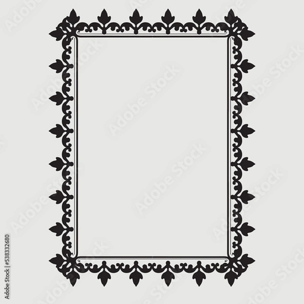 Fototapeta Frame, in the style of an ornament, Vector illustration eps 10, Art.