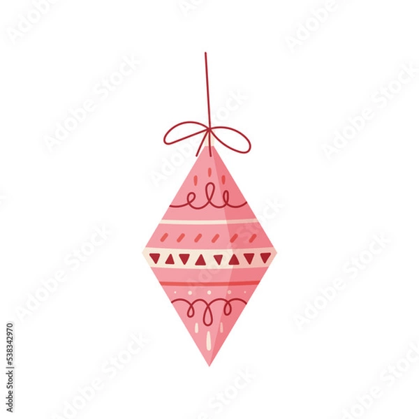 Obraz Christmas cute balloon vector illustration
