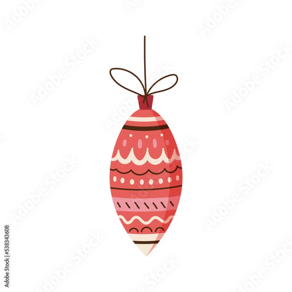 Obraz Christmas cute balloon vector illustration