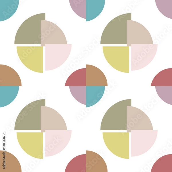Fototapeta Abstract vector geometric pattern, background design in Bauhaus style, for web design, business card, invitation, poster, cover.