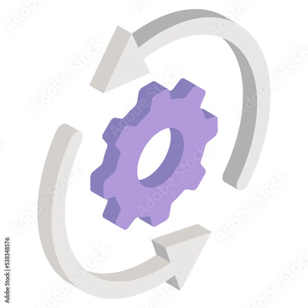 Fototapeta Unique design icon of setting update 