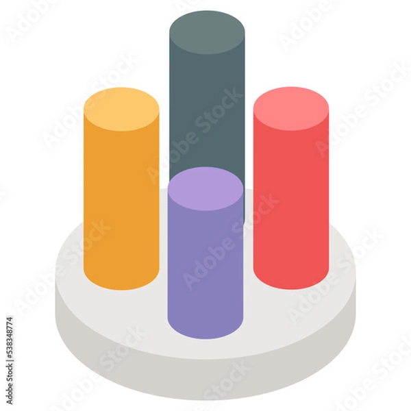 Fototapeta Perfect design icon of column chart 