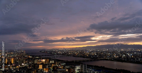 Fototapeta 都心夕景