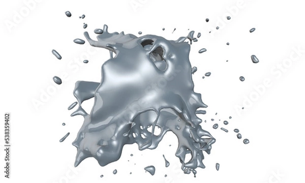 Obraz Liquid splash design element abstract 3D