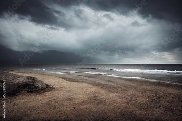 Obraz Stormy beach