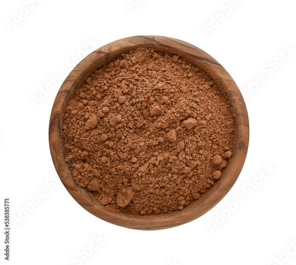 Obraz Cocoa  powder  in wooden bowl