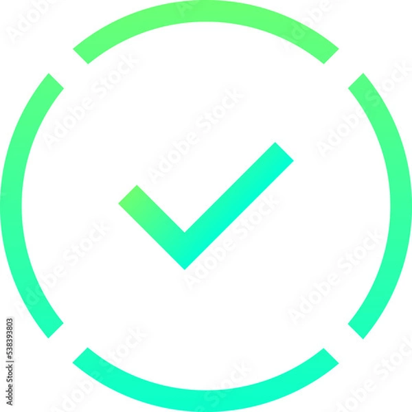 Fototapeta Check mark, approve ui icon 