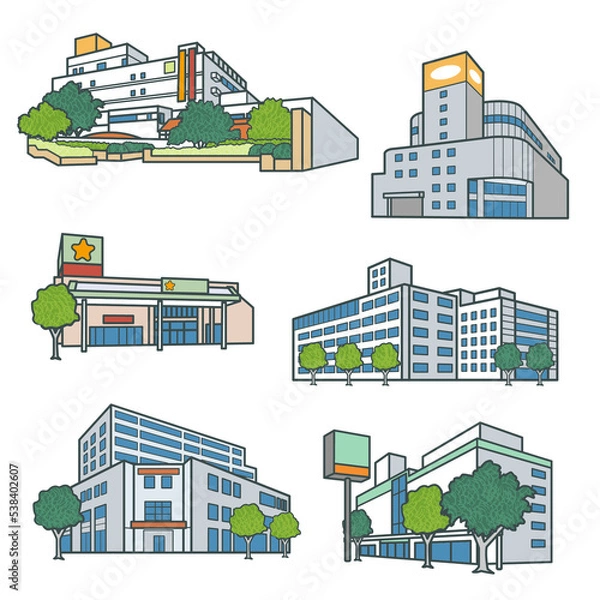 Obraz 建物シリーズ01カラー