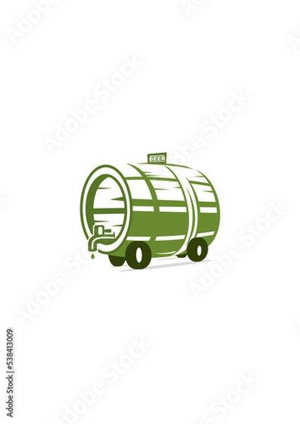 Fototapeta barrel isolated on white