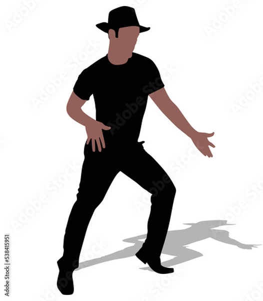 Obraz Man dancing silhouette