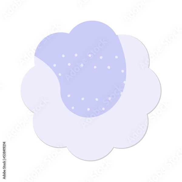 Fototapeta Flower purple sticky note with soft shadow