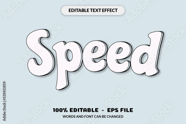 Obraz Editable text effect words and font can be changed