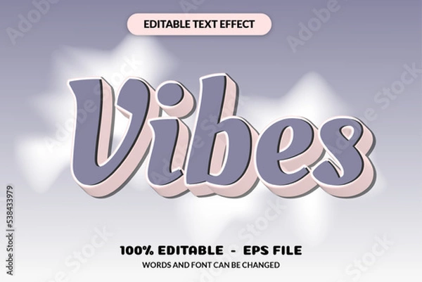 Obraz Editable text effect words and font can be changed