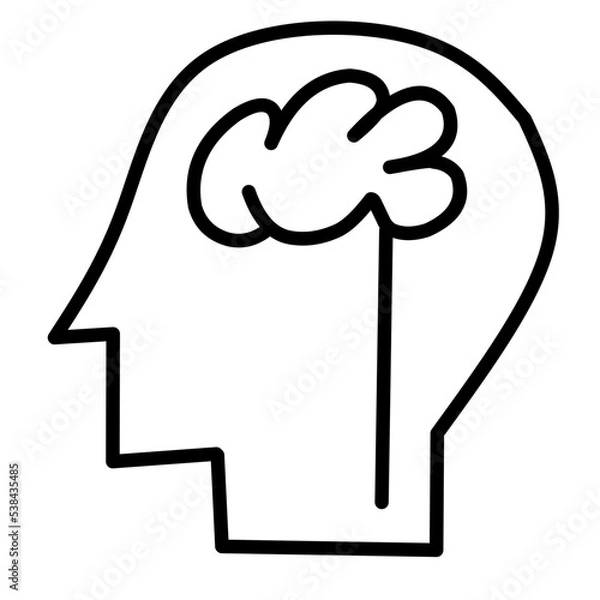 Obraz doodle brain icon