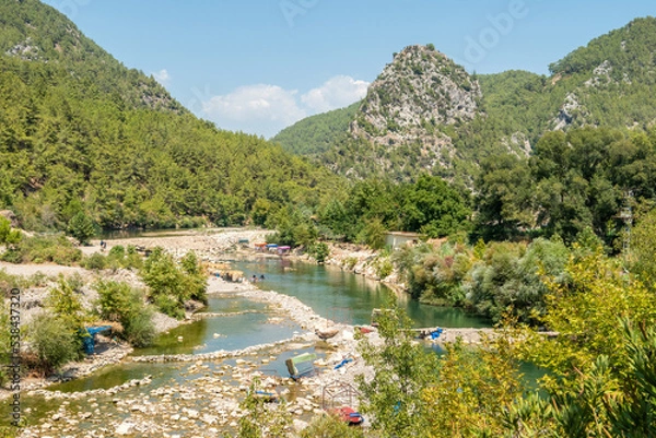 Obraz Alara (Uluguney) River running among mountains near Alanya, Turkey