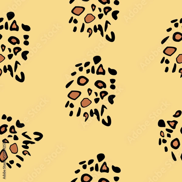 Fototapeta Vector seamless pattern leopard, leopard pattern
