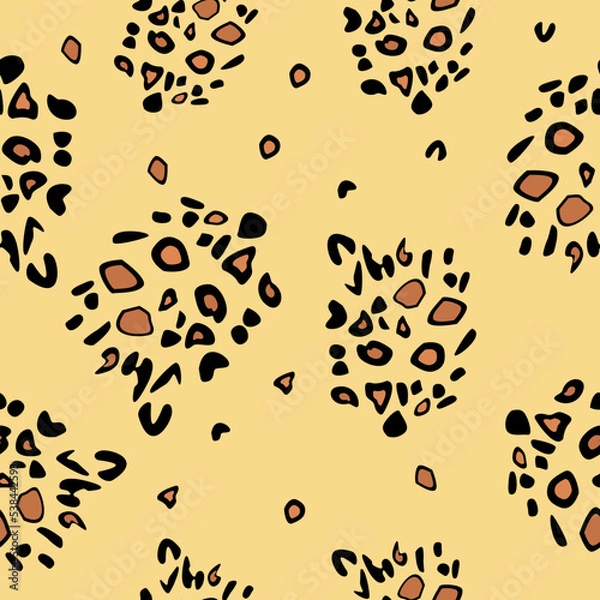 Fototapeta Vector seamless pattern leopard, leopard pattern