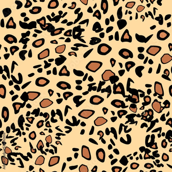 Fototapeta Vector seamless pattern leopard, leopard pattern