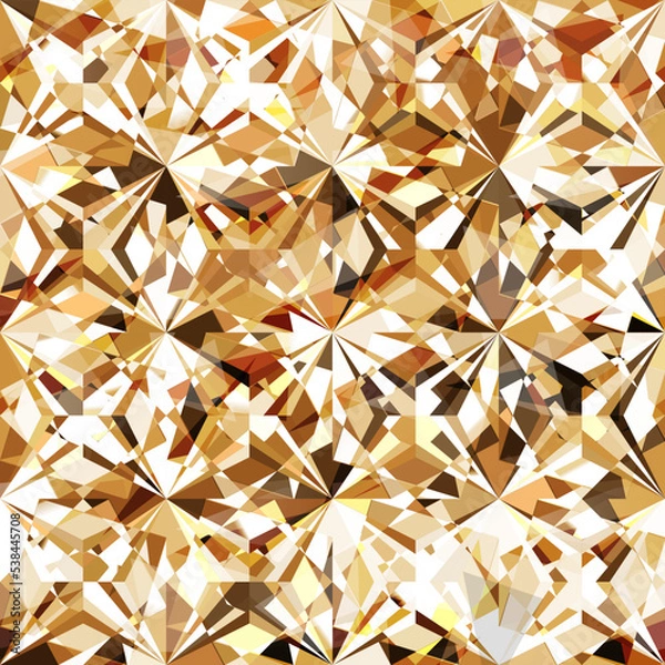 Obraz Seamless amber diamond pattern - vector illustration of crystallic background
