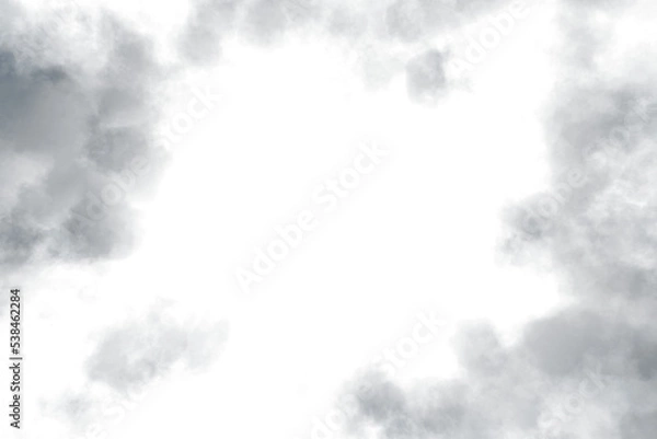Fototapeta Flight through tunnel made of clouds.