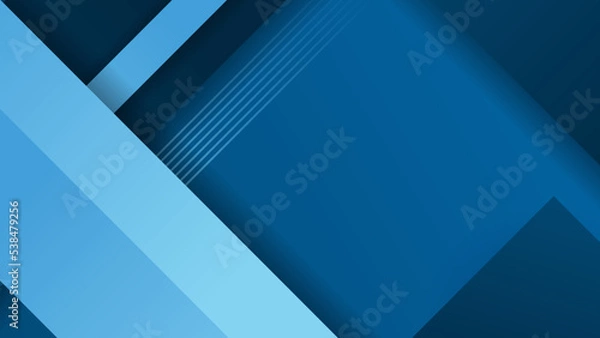 Obraz Abstract blue shapes background with line square and modern technology geometric pattern. Vector abstract graphic design banner pattern presentation background web template.