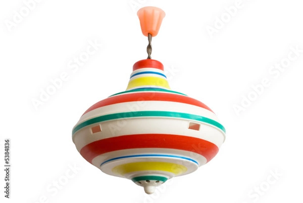 Obraz plastic peg top isolated on white