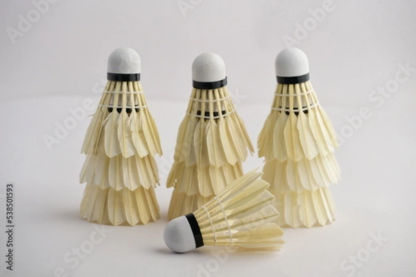Obraz badminton shuttercock on white background
