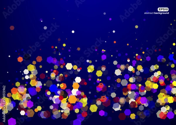 Obraz hexagon particle spectrum background for advertisement brochure template banner website cover product package design presentation vector eps.