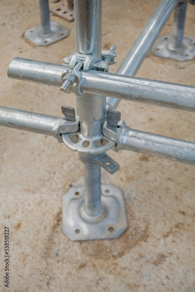Obraz Support scaffolding system at bridge construction.