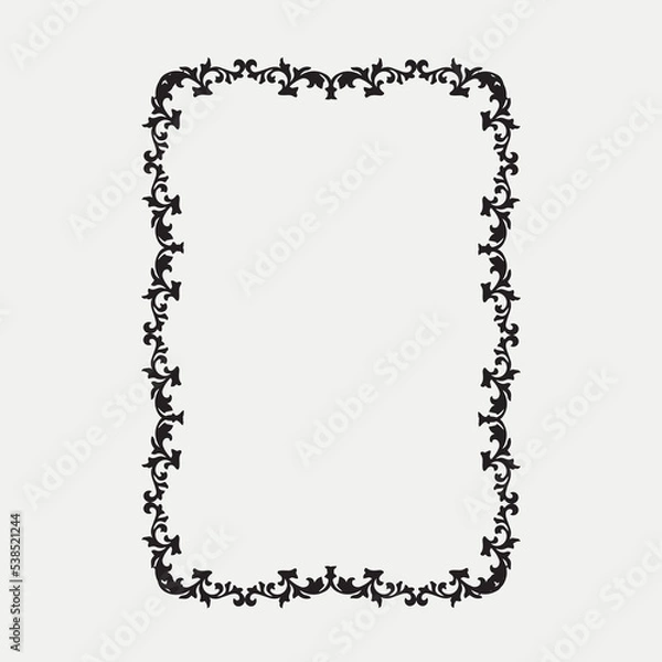 Fototapeta Frame, in the style of an ornament, Vector illustration eps 10, Art.