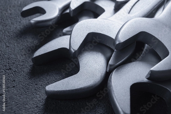 Obraz Wrenches in a row. Mechanic background