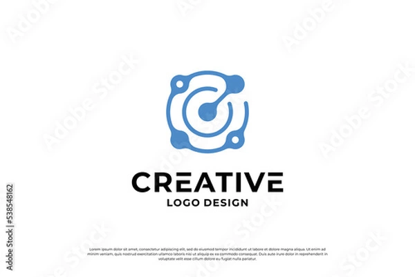 Obraz Letter E logo design vector. Initial letter E logo inspiration, Creative E symbol logo business.