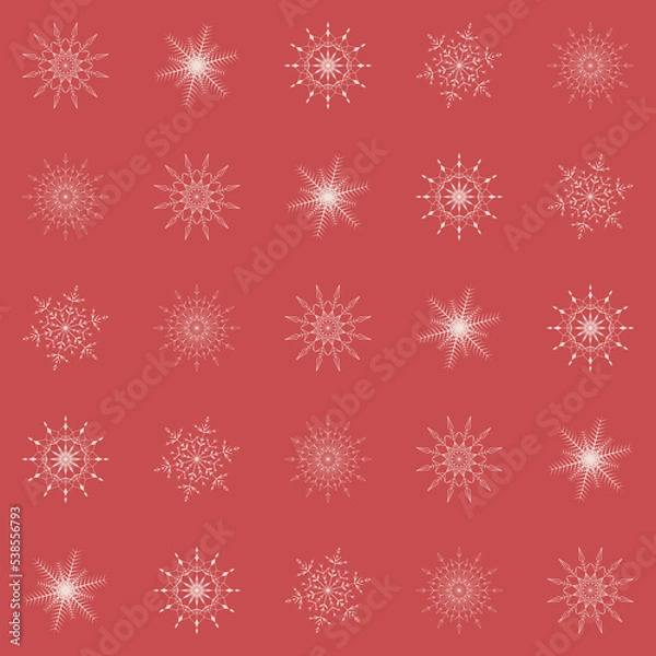 Fototapeta seamless pattern with snowflakes