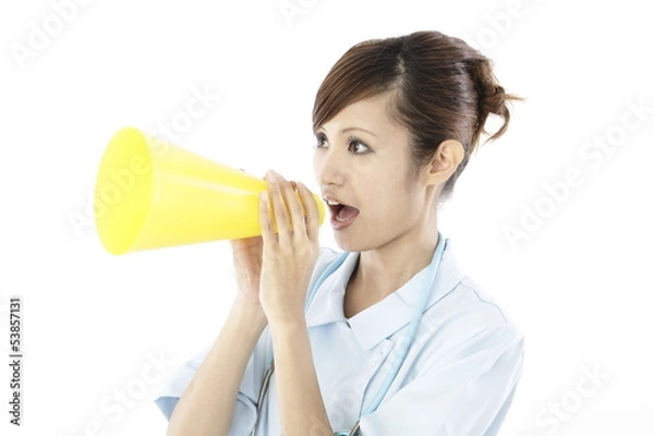 Fototapeta 看護師,白バック