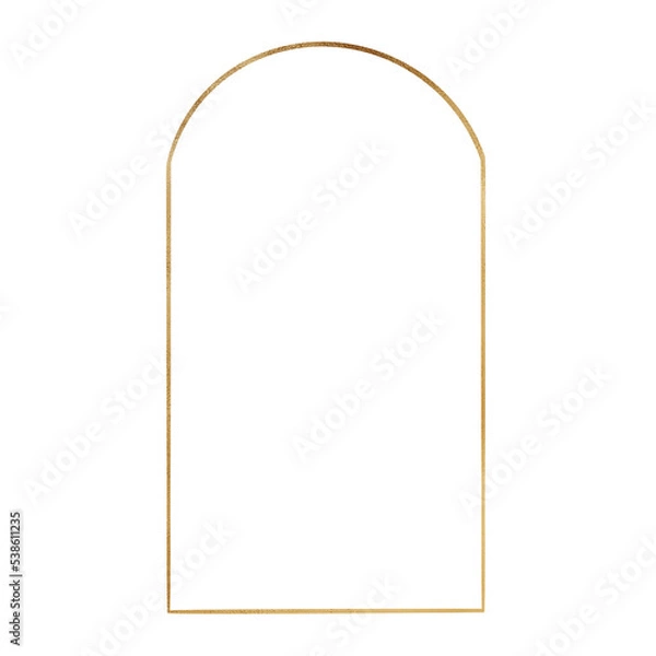 Fototapeta Gold Metallic Window Frame