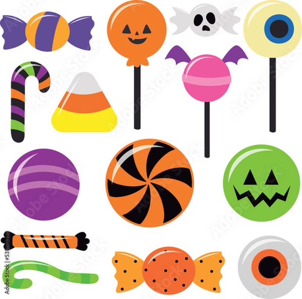 Fototapeta Candy set, vector illustration